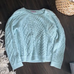 Sea Blue Knotted Sweater